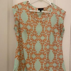 The Limited abstract mint and coral